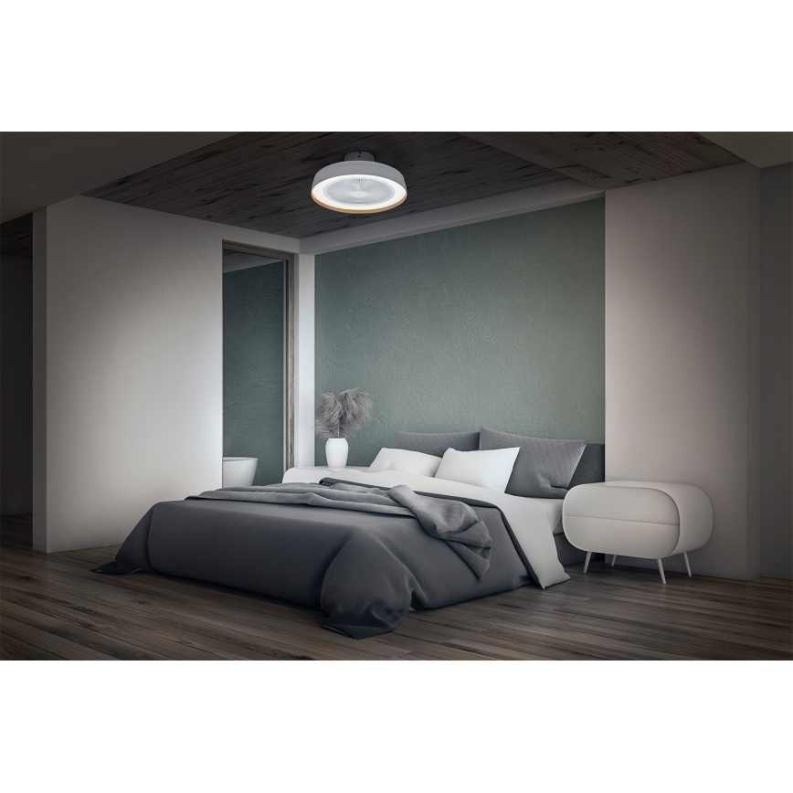 Osram - Димируем таванен вентилатор с LED осветление CEILING FAN LED/49W/230V 2700-6500K бял/златист + дистанционно управление