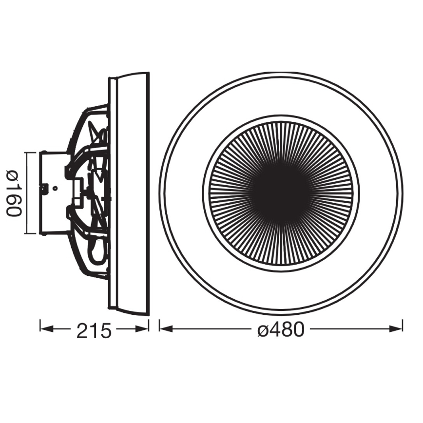 Osram - Димируем таванен вентилатор с LED осветление CEILING FAN LED/49W/230V 2700-6500K бял/златист + дистанционно управление