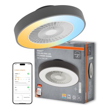 Osram - Димируема LED таванна лампа с вентилатор SMART+ LED/78W/230V 3000-6500K Wi-Fi + дистанционно управление