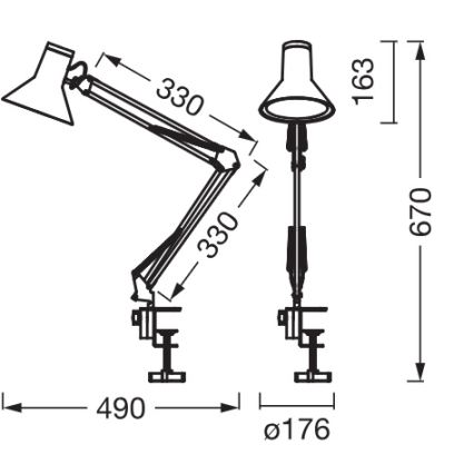 Osram - Димируема настолна лампа с щипка OFFICE LINE LED/9W/230V/3000K бяла