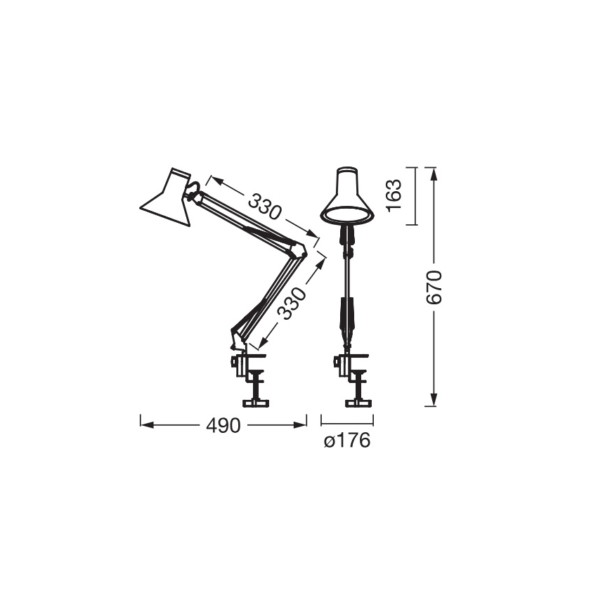 Osram - Димируема настолна лампа с щипка OFFICE LINE LED/9W/230V/3000K бяла
