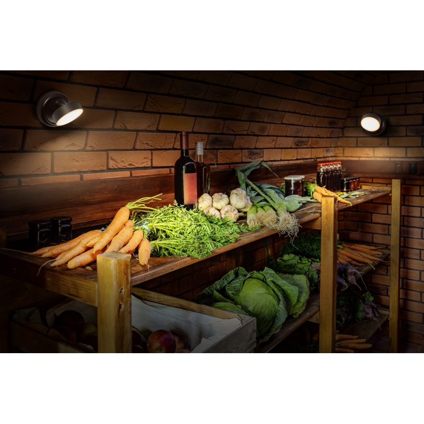 Osram - NIGHTLUX, димируема презареждаема стенна LED лампа с докосване, LED/1,8W/5V, черна