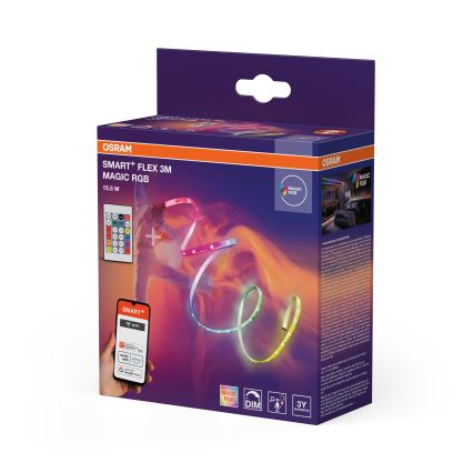 Osram - димируема LED RGB лента SMART+ MAGIC FLEX 3m LED/15,5W/230V Wi-Fi + дистанционно управление