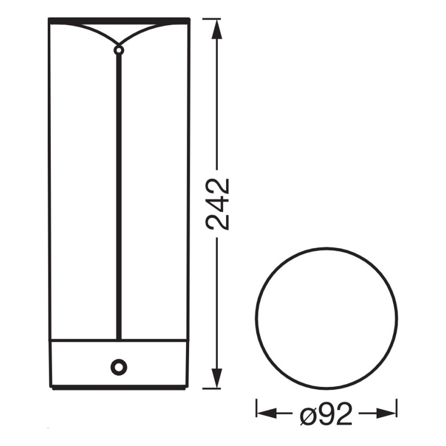 Osram - LED димируема сензорна външна настолна лампа ENDURA STYLE LED/1,5W/5V 2500 mAh USB IP54 антрацит
