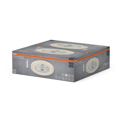 Osram - LED димируема таванна лампа с вентилатор SOLANO LED/26W/230V 3000/4000/6500K + дистанционно управление