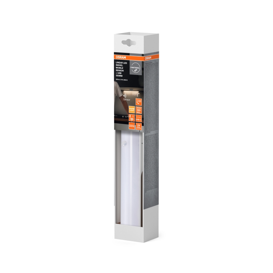 Osram - Димируемо LED подшкафно осветително тяло със сензор за движение и за здрач LINEAR LED/5W/3,7V 2200 mAh 3000K 35 cm бяло