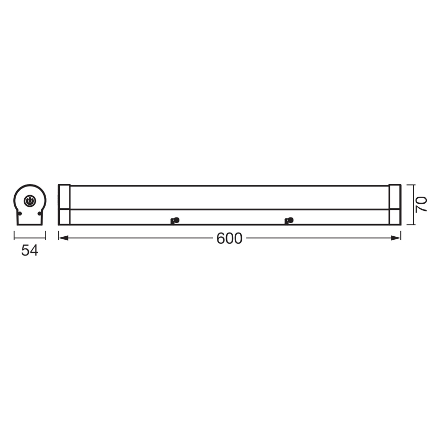 Osram - Димируемо LED осветление за огледало ORBIS TUBE LED/12W/230V 60 см IP44 бяло