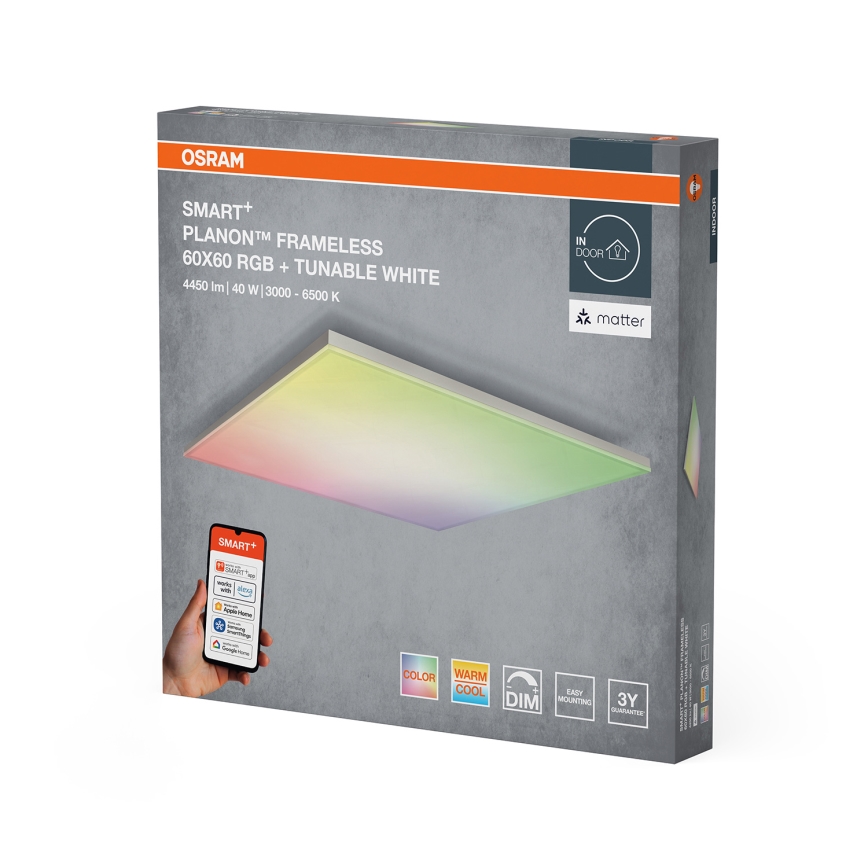 Osram - LED RGBW Димируемо таванно осветително тяло SMART+ PLANON LED/40W/230V 60x60 cm 3000-6500K Wi-Fi