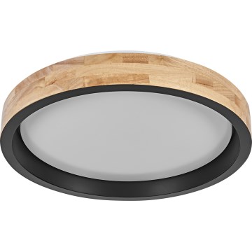 Osram - димируемо LED таванно осветително тяло MARIANO LED/24W/230V Ø 41 cm дъб/черно