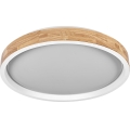 Osram - димируемо LED таванно осветително тяло MARIANO LED/36W/230V Ø 51 см дъб/бял