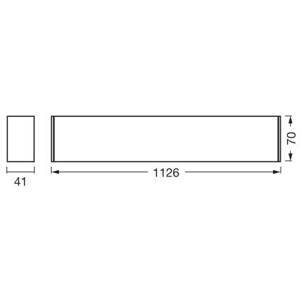 Osram - димируемо LED таванно осветително тяло OFFICE LINE LED/11/20/30W/230V 4000K 112,6 cm черно