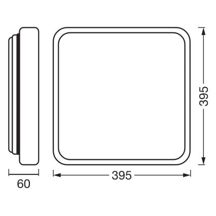 Osram - LED димируемо таванно осветително тяло ORBIS ALICIA LED/24W/230V 39,5x39,5 cm бежово