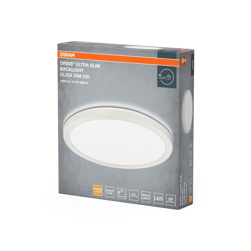 Osram - Димируемо LED таванно осветително тяло ORBIS LED/15W/230V бяло