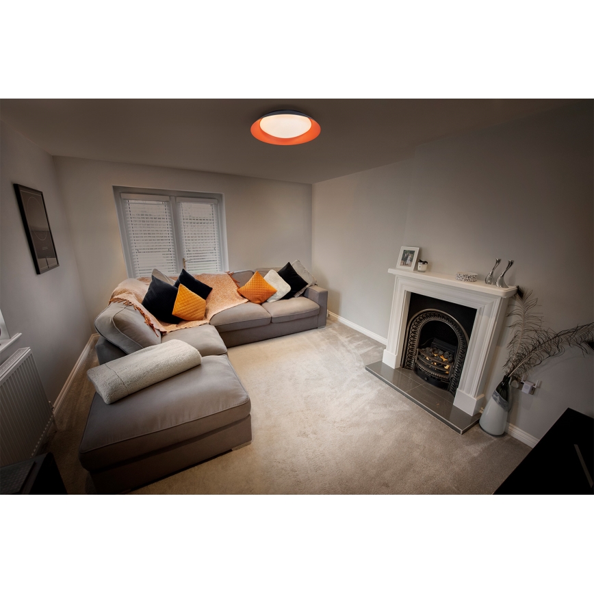 Osram - LED плафон с възможност за димиране ORBIS PLATE LED/35W/230V Ø 43 см, оранжев/черен