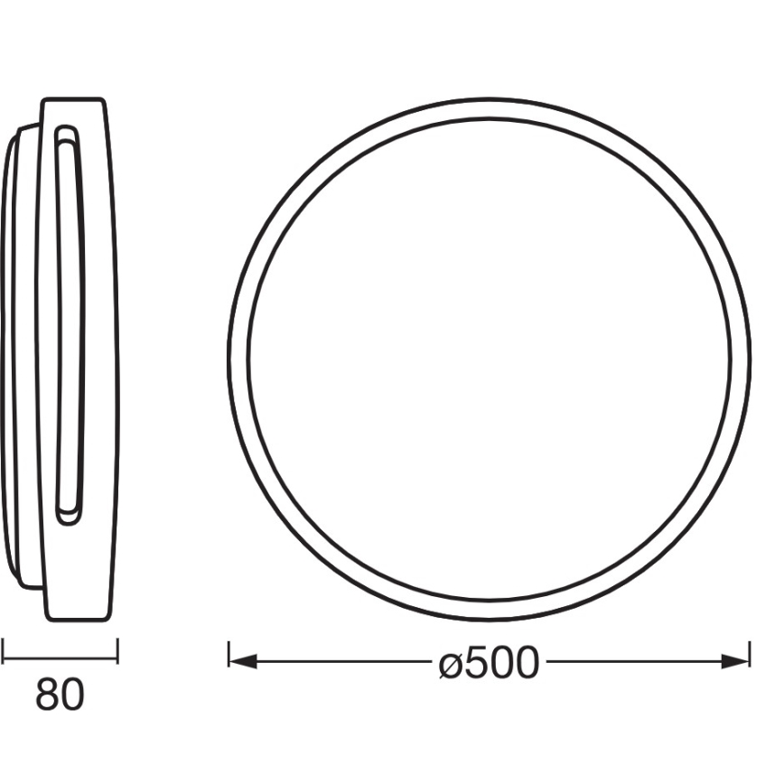 Osram - Димируемо LED таванно осветително тяло ORBIS WOODBURRY LED/36W/230V, Ø 50 см