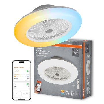 Osram - Димируемо LED таванно осветително тяло с вентилатор SMART+ LED/75W/230V 3000-6500K Wi-Fi + дистанционно управление