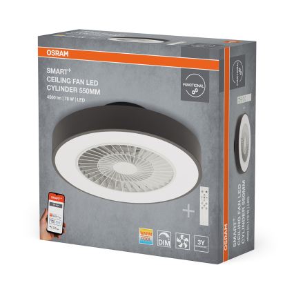 Osram - Димируема LED таванна лампа с вентилатор SMART+ LED/78W/230V 3000-6500K Wi-Fi + дистанционно управление