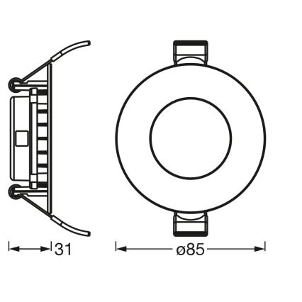 Osram - Димируемо вградено LED осветително тяло SMART+ DOWNLIGHT LED/4,5W/230V 3000-6500K Wi-Fi