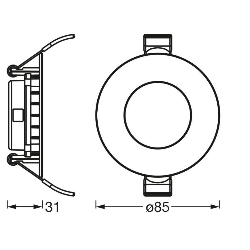 Osram - Димируемо вградено LED осветително тяло SMART+ DOWNLIGHT LED/4,5W/230V 3000-6500K Wi-Fi
