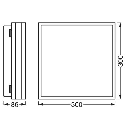 Osram - LED таванно осветително тяло с възможност за димиране SMART+ MAGNET LED/24W/230V 30x30 cm 3000-6500K Wi-Fi