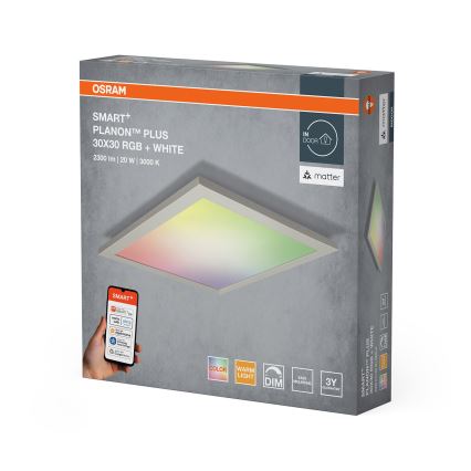 Osram - SMART+ PLANON димируемо LED RGBW таванно осветително тяло LED/20W/230V 30x30 см
