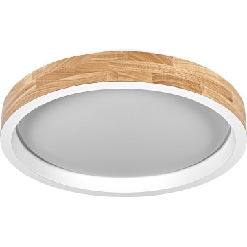 Osram - димируемо таванно осветително тяло MARIANO LED/24W/230V Ø 41 cm дъб/бял