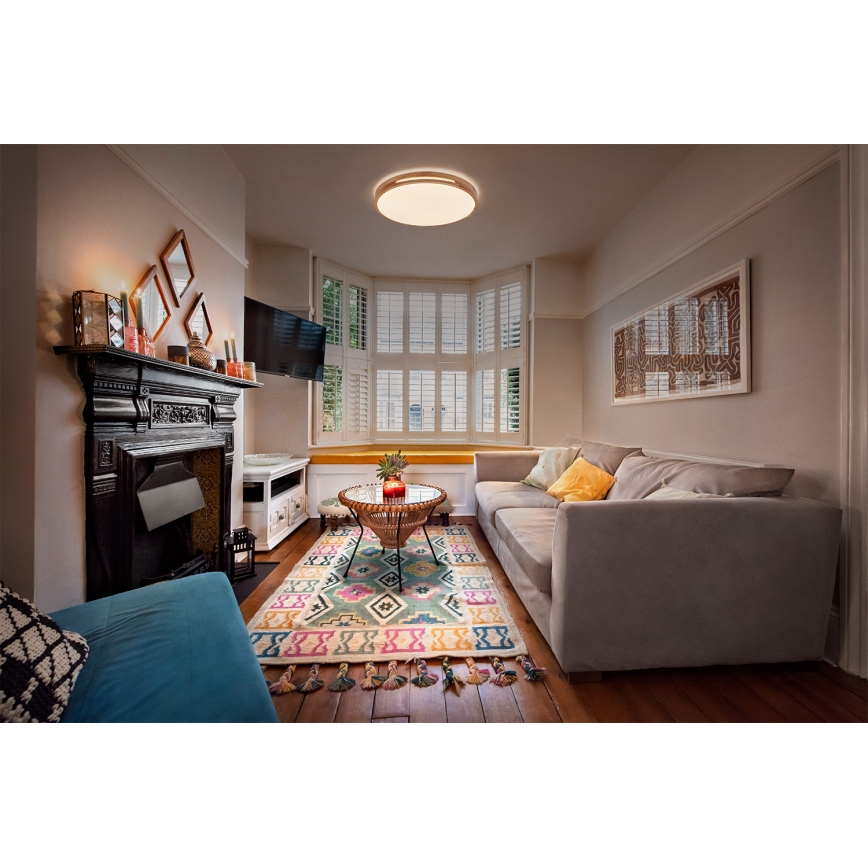 Osram - Димируемо таванно осветително тяло ORBIS WOODBURRY LED/16W/230V Ø 30 см