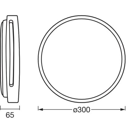 Osram - Димируемо таванно осветително тяло ORBIS WOODBURRY LED/16W/230V Ø 30 см