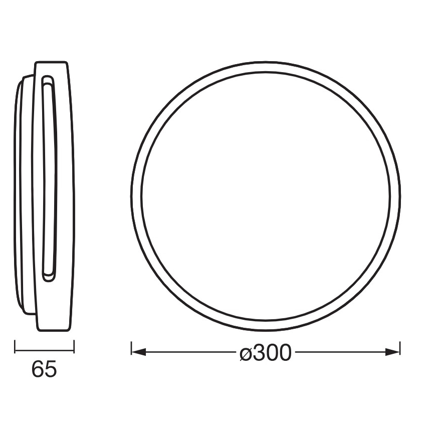 Osram - Димируемо таванно осветително тяло ORBIS WOODBURRY LED/16W/230V Ø 30 см