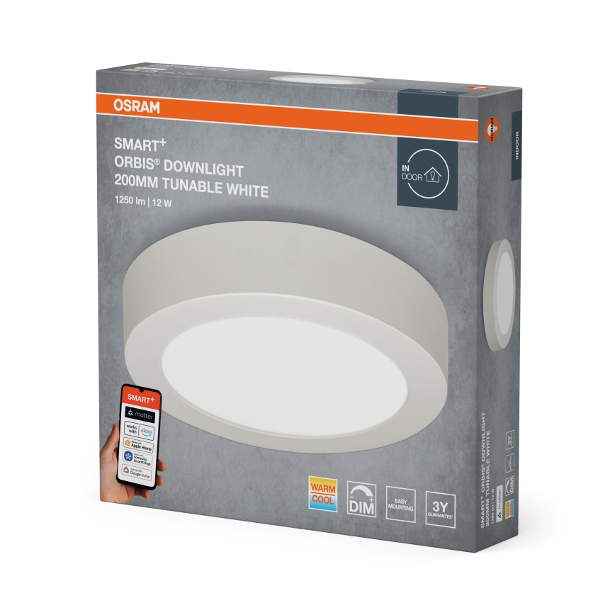 Osram - LED димируемо таванно осветително тяло SMART+ DOWNLIGHT LED/12W/230V Ø 20 см 3000-6500K Wi-Fi
