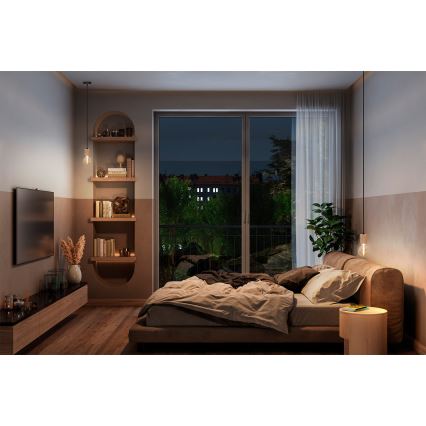 Osram - Дървен захранващ кабел PENDULUM CYLINDER 1xE27/15W/230V