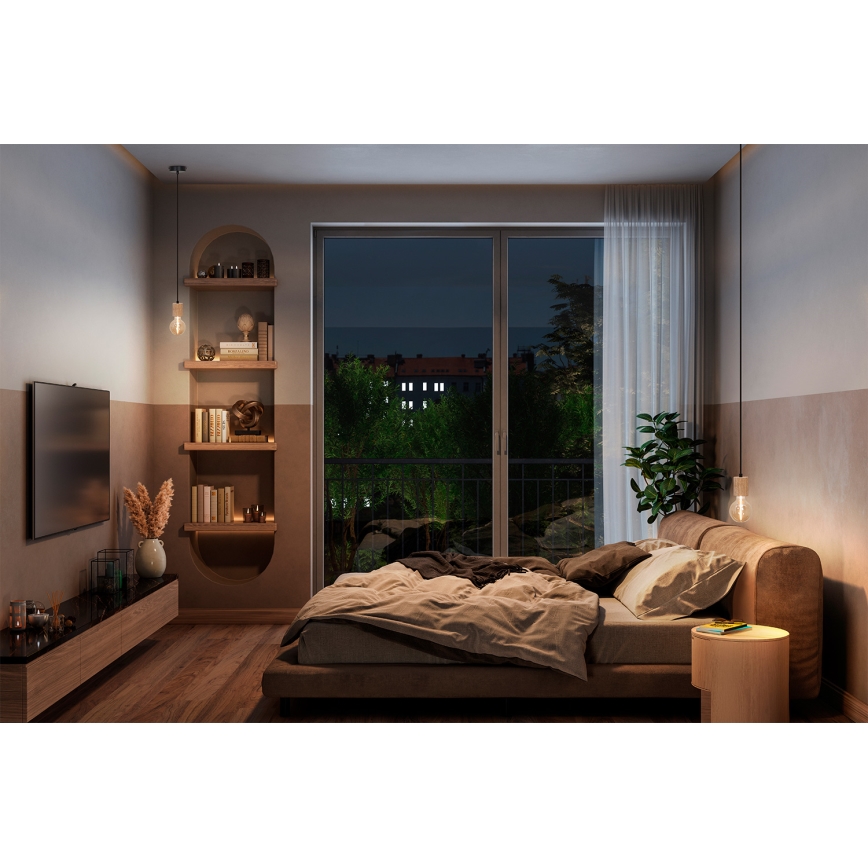 Osram - Дървен захранващ кабел PENDULUM CYLINDER 1xE27/15W/230V
