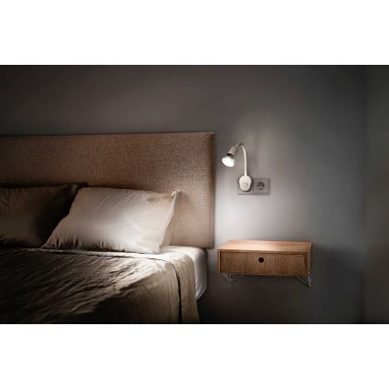 Osram - Гъвкава стенна лампа PLUG TUBE FLEX 1xGU10/5W/230V бяла