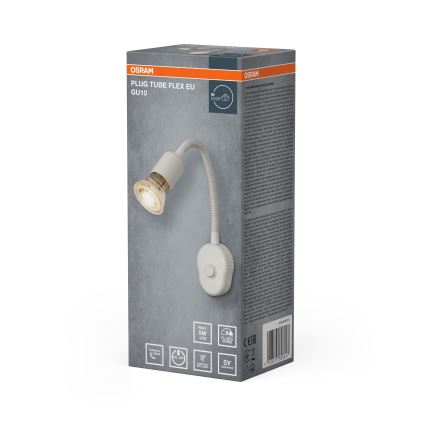 Osram - Гъвкава стенна лампа PLUG TUBE FLEX 1xGU10/5W/230V бяла