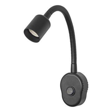 Osram - Гъвкава стенна лампа PLUG TUBE FLEX 1xGU10/5W/230V черна