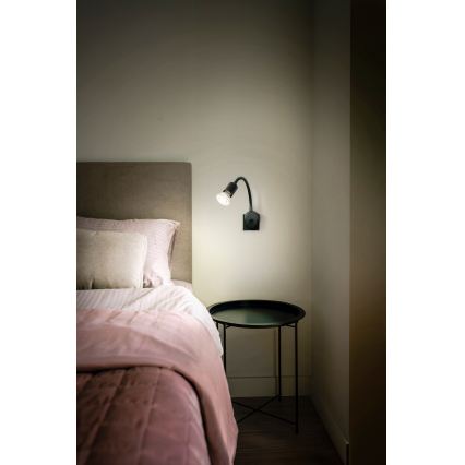 Osram - Гъвкава стенна лампа PLUG TUBE FLEX 1xGU10/5W/230V черна
