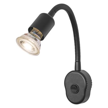 Osram - Гъвкава стенна лампа PLUG TUBE FLEX 1xGU10/5W/230V черна