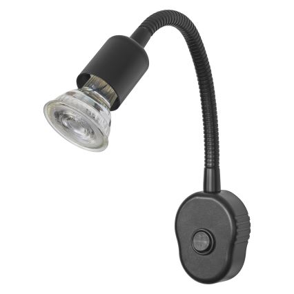 Osram - Гъвкава стенна лампа PLUG TUBE FLEX 1xGU10/5W/230V черна