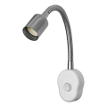 Osram - Гъвкава стенна лампа PLUG TUBE FLEX 1xGU10/5W/230V матов хром/бяла