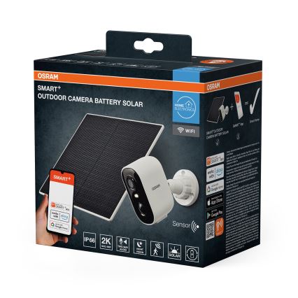 Osram - Интелигентна соларна камера с 2K сензор SMART+ 5V 5200 mAh IP66 Wi-Fi