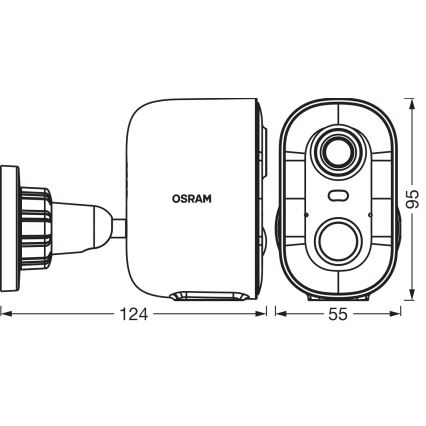Osram - Интелигентна соларна камера с 2K сензор SMART+ 5V 5200 mAh IP66 Wi-Fi