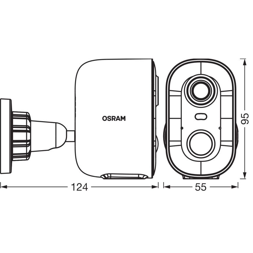 Osram - Интелигентна соларна камера с 2K сензор SMART+ 5V 5200 mAh IP66 Wi-Fi
