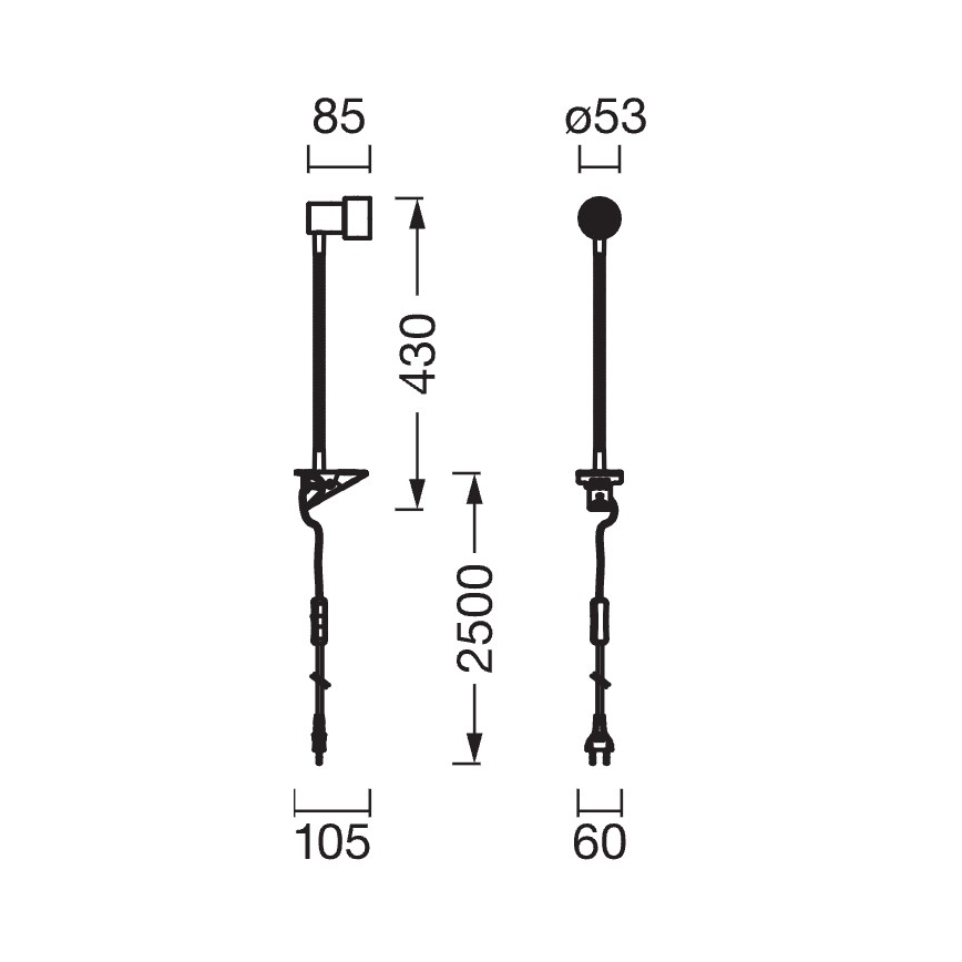 Osram - Лампа с щипка CLIP STEP FLEX 1xGU10/5W/230V матов хром