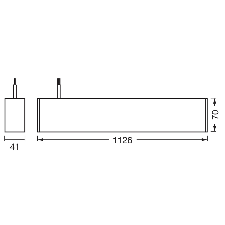 Osram - LED димируема висяща лампа на кабел OFFICE LINE LED/42W/230V 4000K 112,6 cm бяла