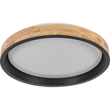 Osram - LED димируем таванен плафон MARIANO LED/36W/230V Ø 51 см дъб/черен