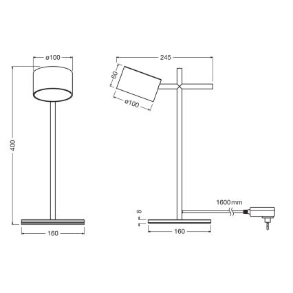 Osram - LED димируема сензорна настолна лампа DECOR KYOTO LED/12W/230V CRI 90 черна