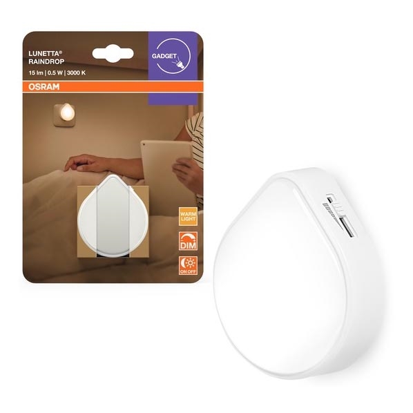 Osram - LED димируема нощна лампа за контакт LUNETTA LED/0,5W/230V