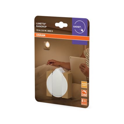 Osram - LED димируема нощна лампа за контакт LUNETTA LED/0,5W/230V