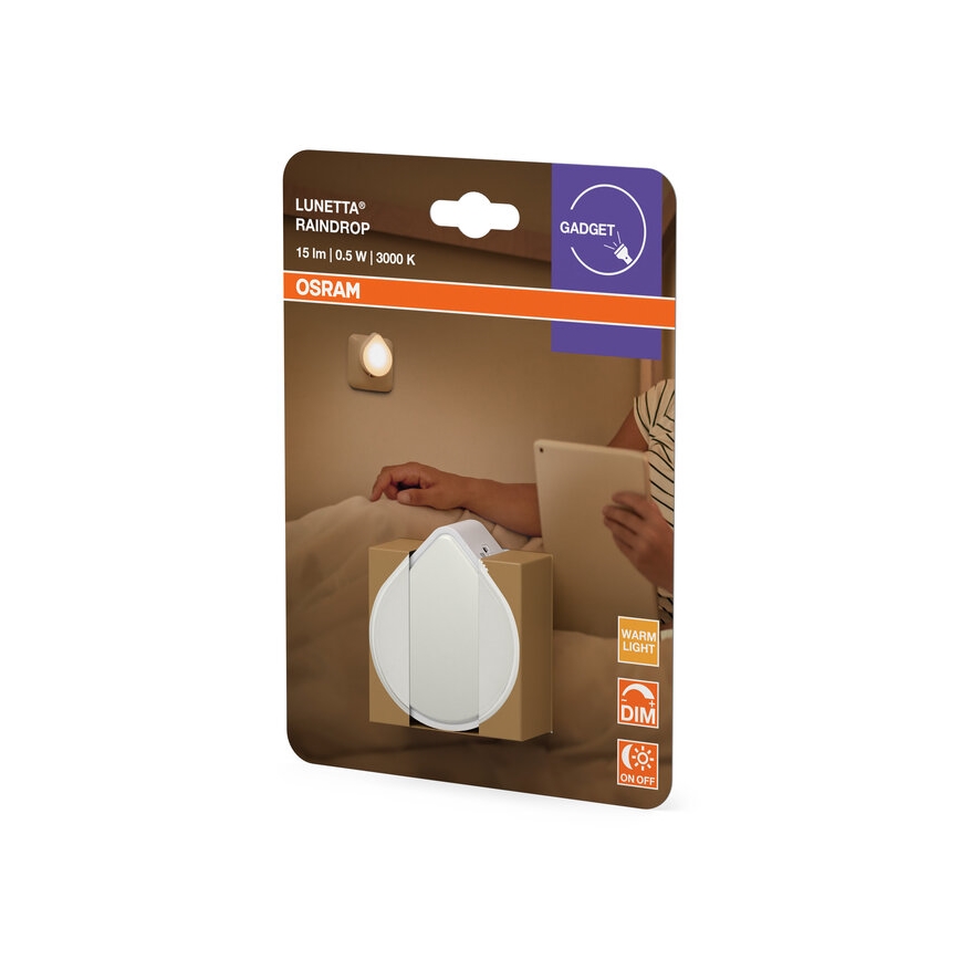 Osram - LED димируема нощна лампа за контакт LUNETTA LED/0,5W/230V