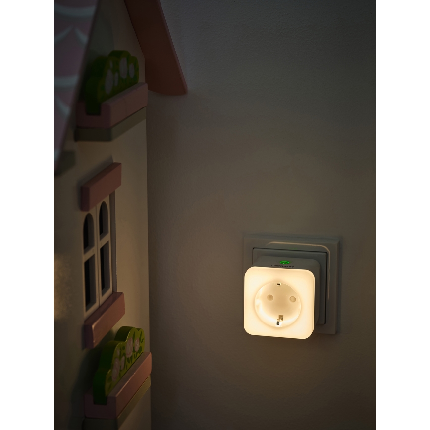 Osram - LED димируем контакт с вградено осветление SCHUKO SMART+ NIGHTLIGHT 3680W/230V Wi-Fi